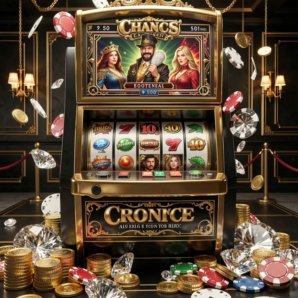 Luxury slot machine with golden details and flying coins representing high reward casino gameplay at 62OK online casino for players in Bangladesh